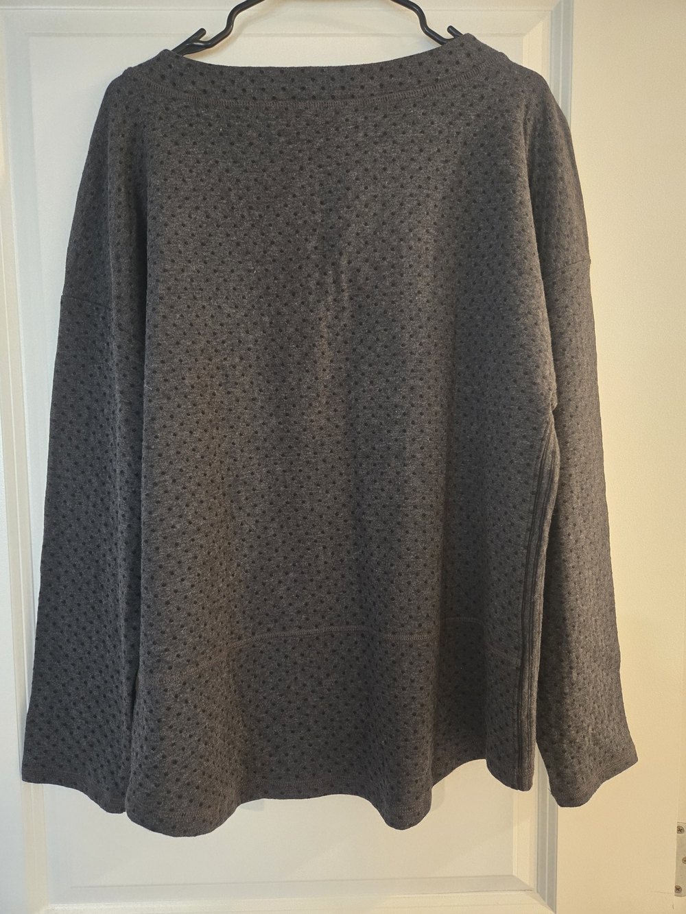 Caslon Dark Gray Waffle Crewneck Pullover - Picture 4 of 5